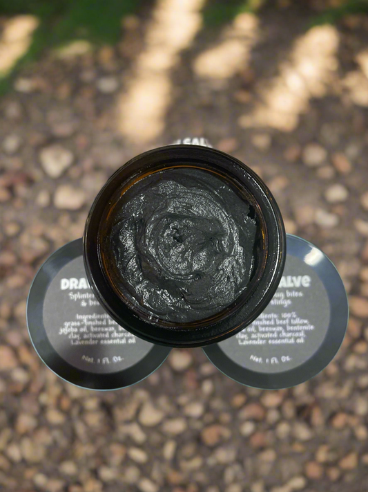 Draw Salve: great for splinters, bug bites, bee stings, all-natural remedy