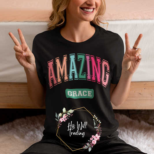 Amazing Grace Tee, Graphic Tee, Christian Graphic Tee