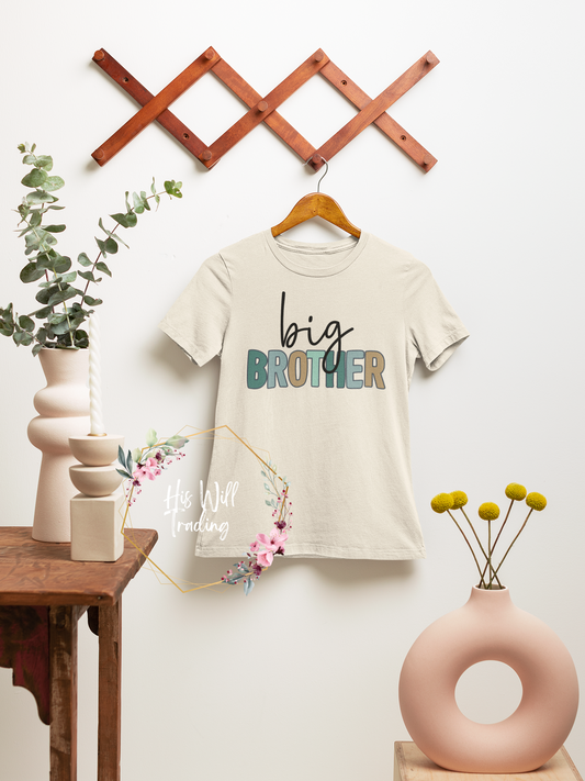 Toddler Big Brother Sibling Matching Tee's-Natural, Matchy Matchy, Sibling T Shirts