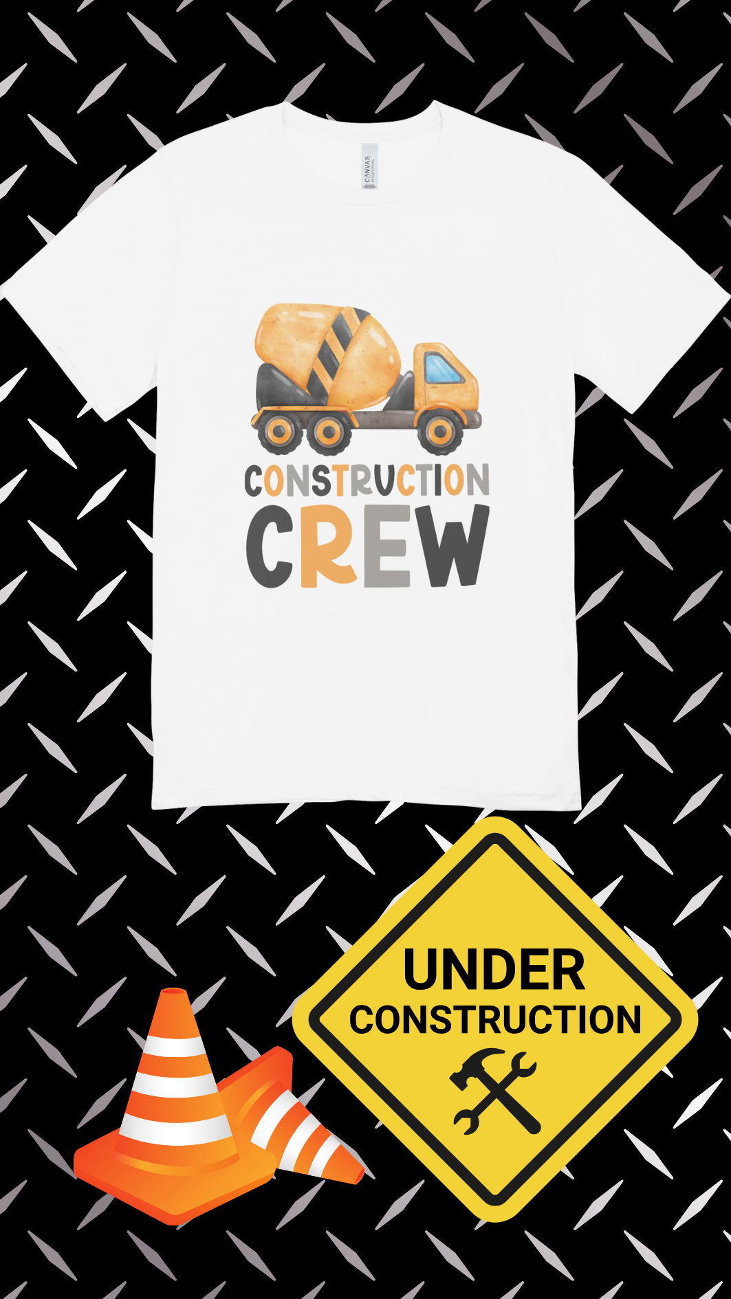 Boys Construction Line Up Tees