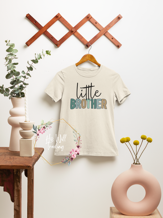 Tiny Tots Little Brother Sibling Matching Tee's-Natural, Matchy Matchy, Sibling T Shirts