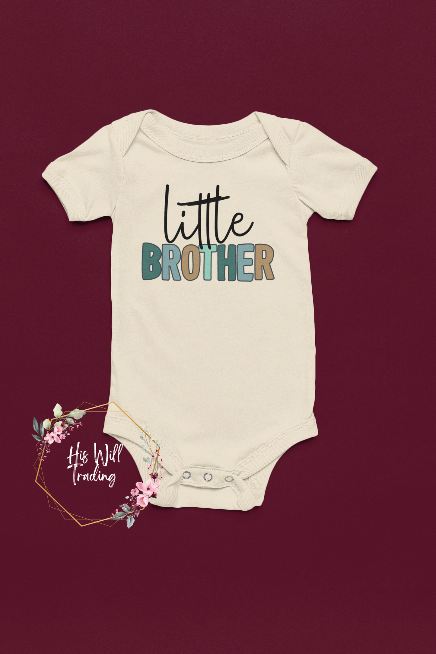 Tiny Tots Little Brother Sibling Matching Tee's-Natural, Matchy Matchy, Sibling T Shirts