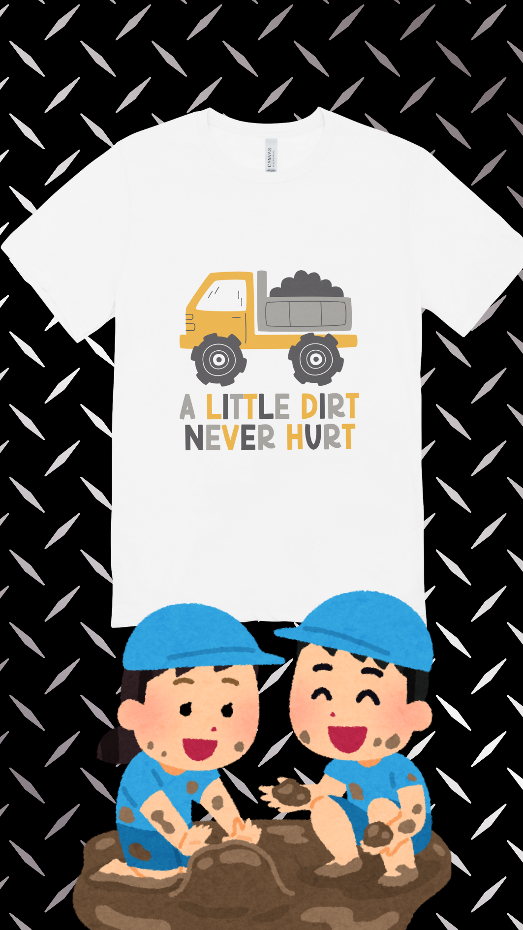 Boys Construction Line Up Tees