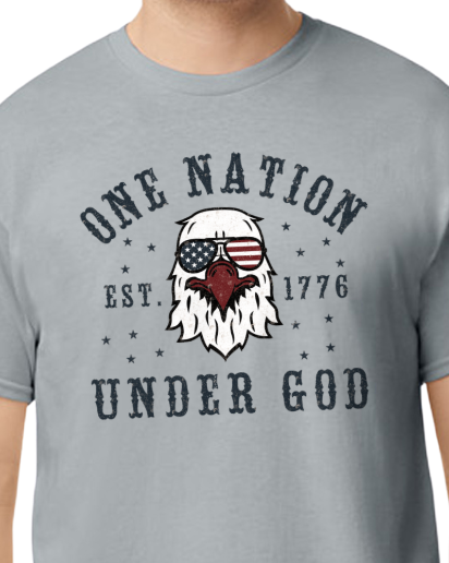 One Nation Under God Tshirt, America T shirt, 1776 Shirt, Independence Day Shirt