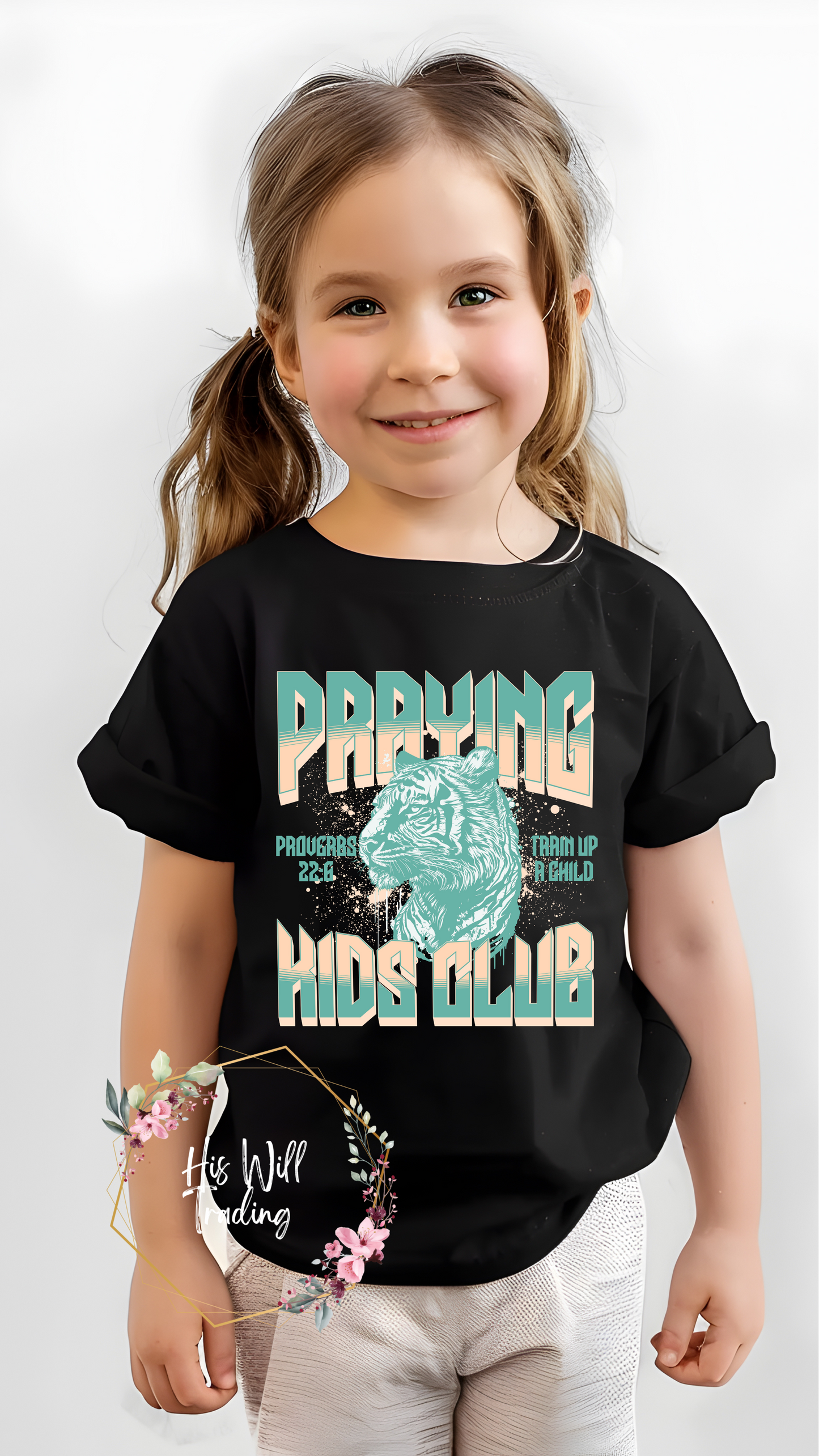 Praying Kids Club Youth, Religious Graphic Tee, Matchy Matchy, Mommy and Me Matching Shirts